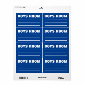 Moving Packing Organizing Labels -  Boys Bedroom 