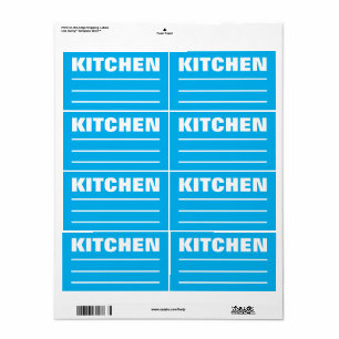 Moving Packing Organizing Labels - Kitchen