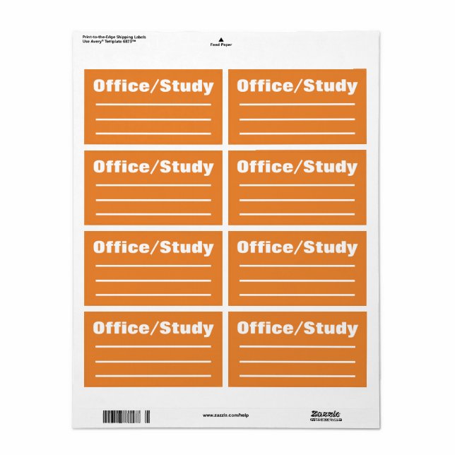 Moving Packing Organizing Labels - Office/Study (Full Sheet)