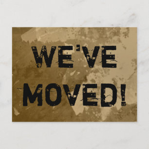 Moving postcards with distressed cardboard box