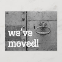 Moving postcards with door knocker and keyhole