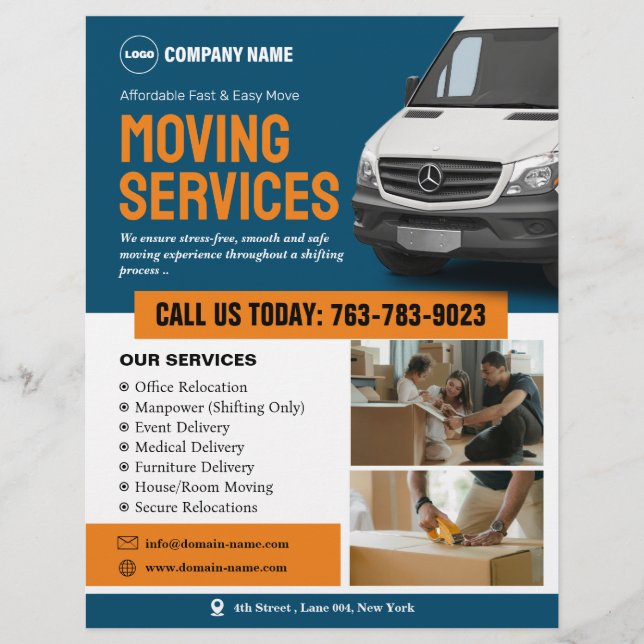 Moving Services Custom Flyer (Front)