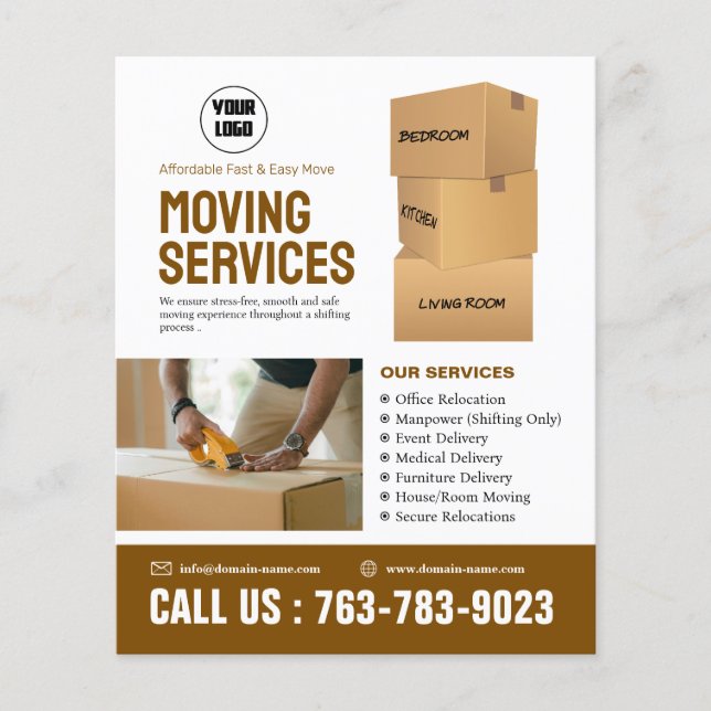 Moving Services Custom Flyer (Front)