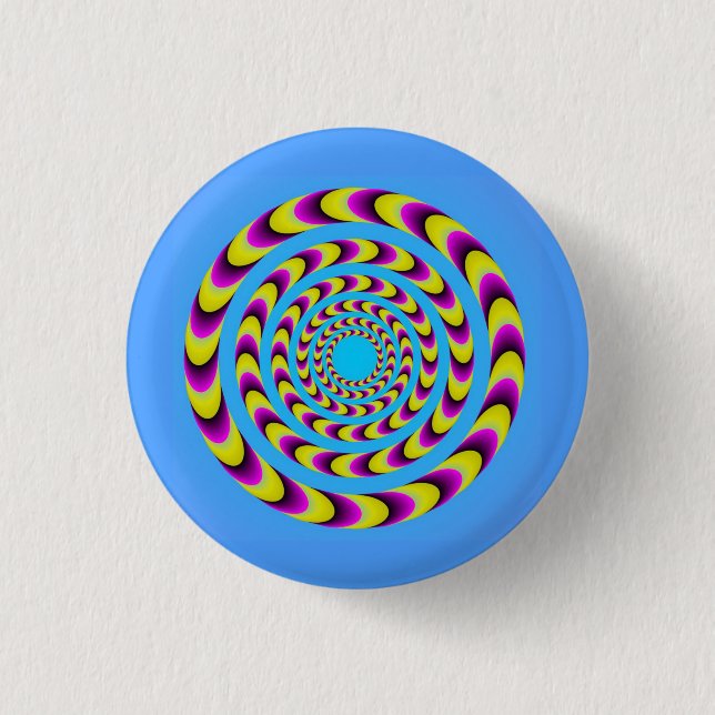 Moving Spiral 1 Inch Round Button (Front)