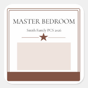 Moving Sticker Room Label 