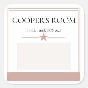 Moving Sticker Room Label 