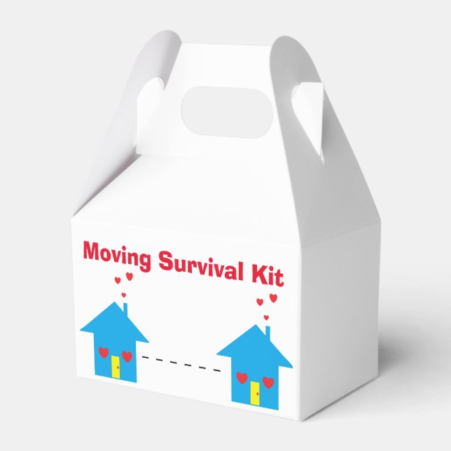 "Moving" Survival Kit Favor Box (Front Side)