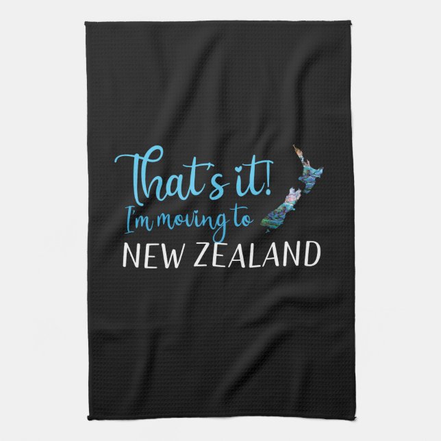 MOVING TO NEW ZEALAND PAUA KITCHEN TOWEL (Vertical)