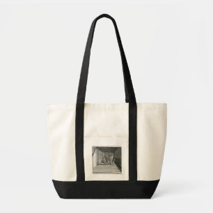 Moving trees into the garden for summer, from 'De Tote Bag