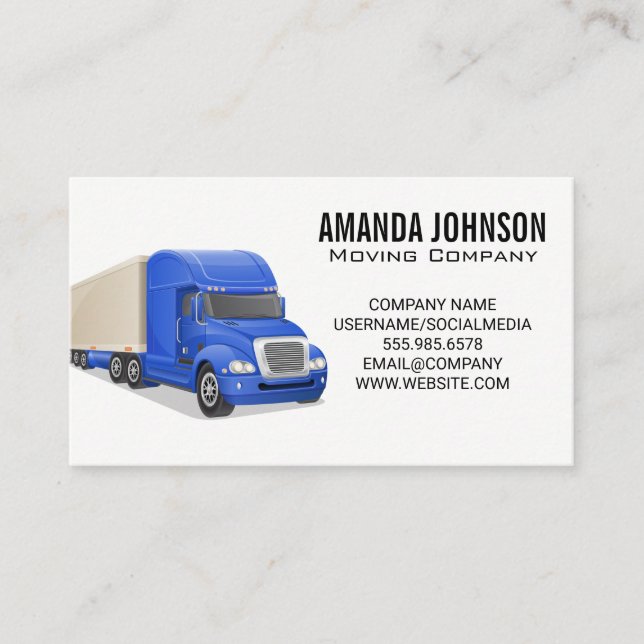 Moving Truck Business Service Card (Front)