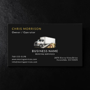 Moving Truck Services Business Card