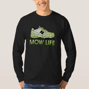 Mow Life Grass Cutting Lawn Mowing Dad Life Zip T-Shirt