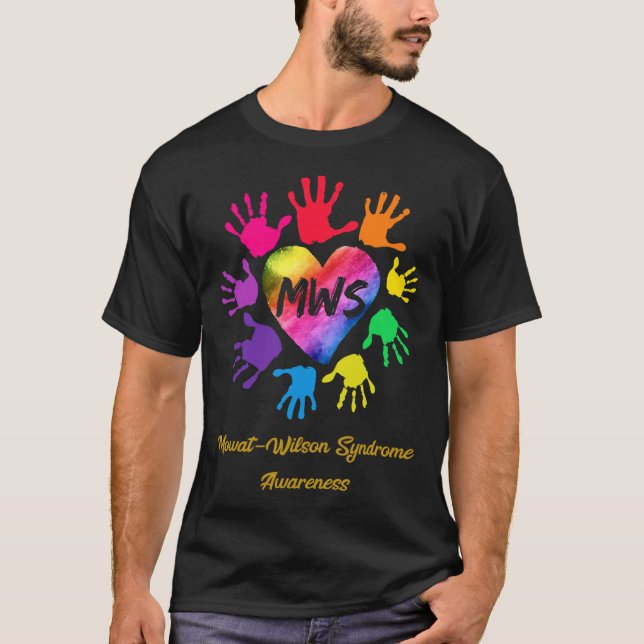 Mowat Wilson Syndrome Awareness Hands Gift  T-Shirt (Front)