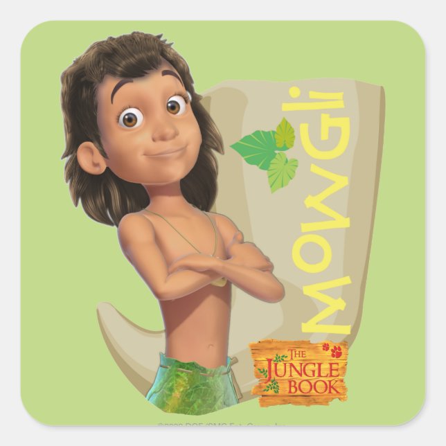 Mowgli 1 square sticker (Front)