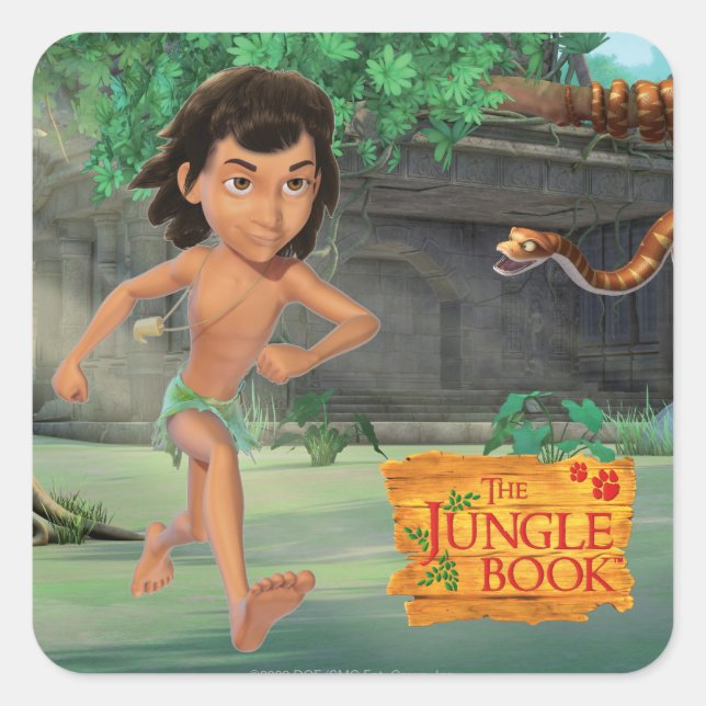 Mowgli 3 square sticker (Front)