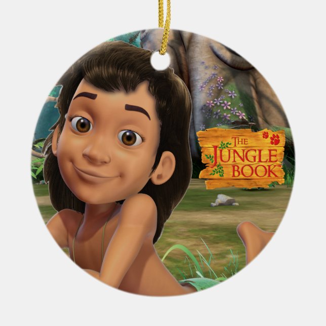 Mowgli 4 ceramic ornament (Front)