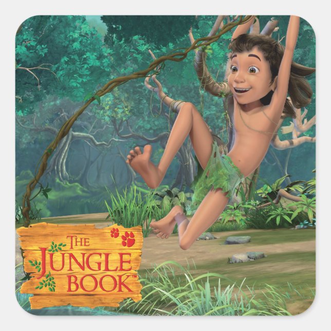 Mowgli 5 square sticker (Front)