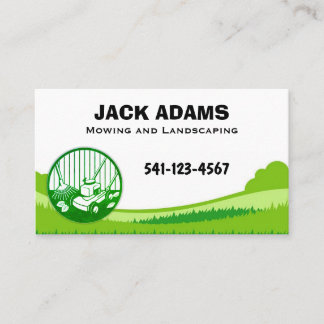 Mowing and Landscaping Business Card