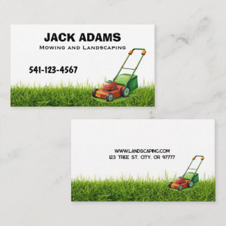 Mowing and Landscaping Business Card