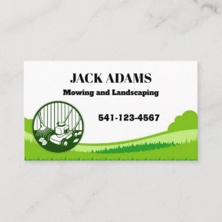 Mowing and Landscaping Business Card