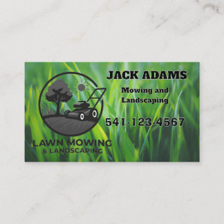 Mowing and Landscaping Business Card