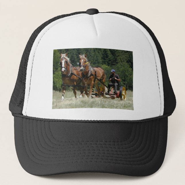 Mowing Hay Trucker Hat (Front)