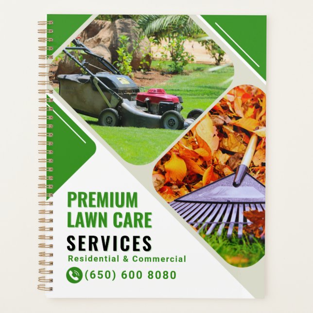 Mowing Lawn Care Service Planner Landscaping (Front)