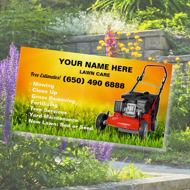 Mowing Service Business Card Lawn Care (Creator Uploaded)