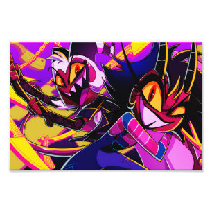 Moxxie & Millie Halloween Slasher   Helluva Boss   Photo Print