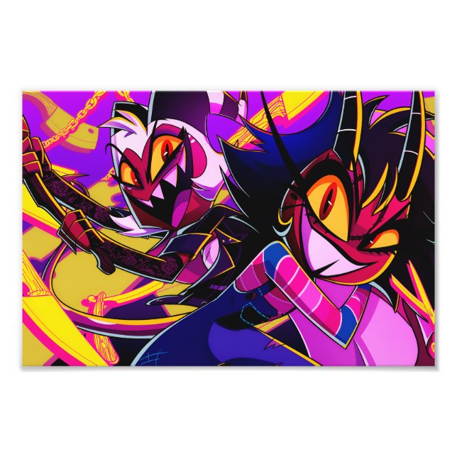 Moxxie & Millie Halloween Slasher | Helluva Boss | Photo Print (Front)