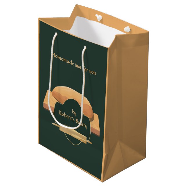 Moyen Accueil Pain cuit Boulangerie Icône Sac cadeau (Devant Angle)