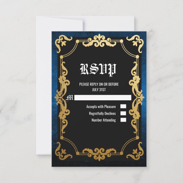 Moyen Age de la Renaissance médiévale Goth RSVP ca (Devant)