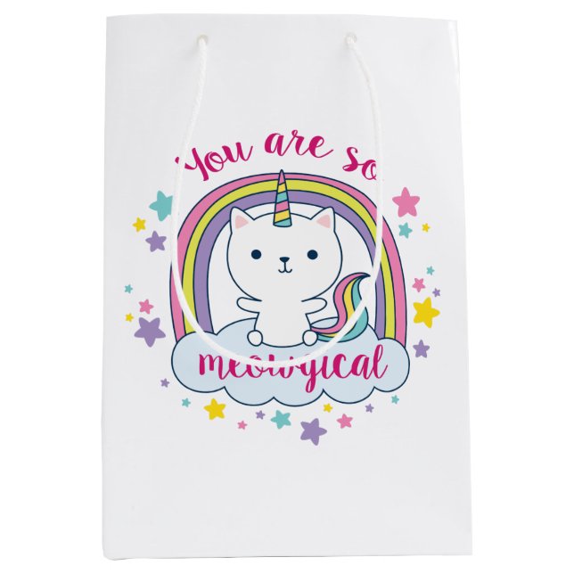 Moyen Catimaïs | Sac cadeau | Sac Goodie | Blanc (Devant)