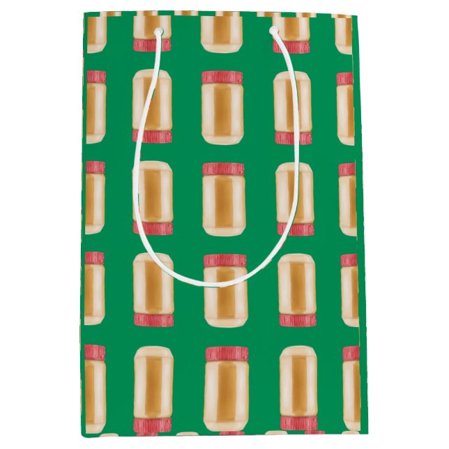 Moyen Colonnes de pots de beurre d'arachide - Sac cadeau (Devant)