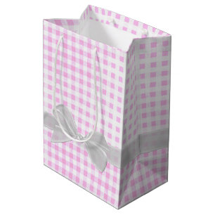 Moyen Douce 16 Anniversaire Bow Sur En vichy Sac Cadeau