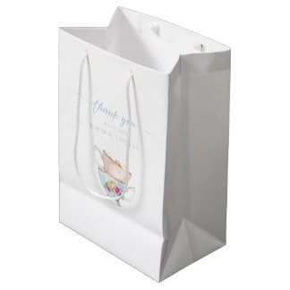 Moyen Élégant thé à la fleur Brunch nuptiale sac cadeau