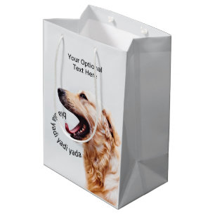 Moyen Funny Yapping Chien sac cadeau personnalisé