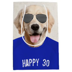 Moyen Golden Retriever 30th Birthday Medium Cadeau sac