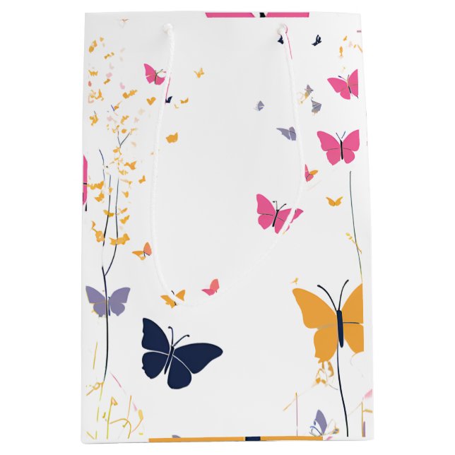 Moyen Joli sac cadeau Papillon à imprimer (Devant)
