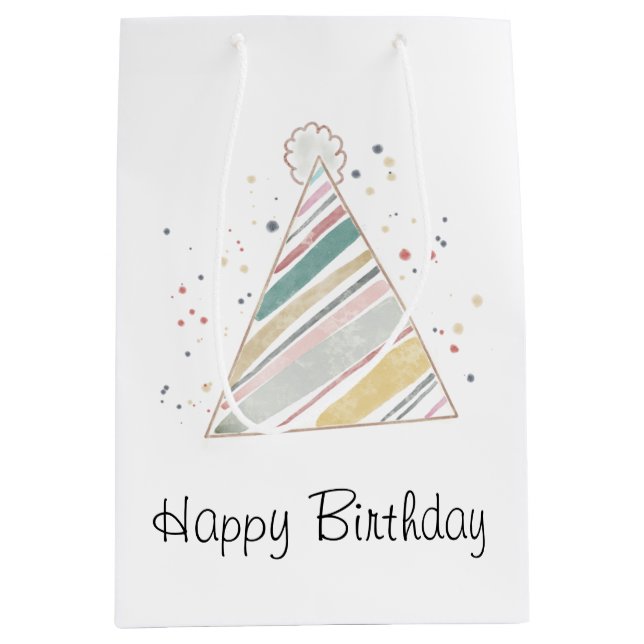 Moyen Joyeux sac cadeau d'anniversaire (Devant)