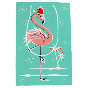 Moyen Milieu de sac de cadeau de Flamant rose de Noël