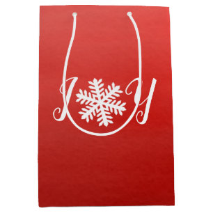 Moyen Red Joy Snowflake Medium Cadeau sac