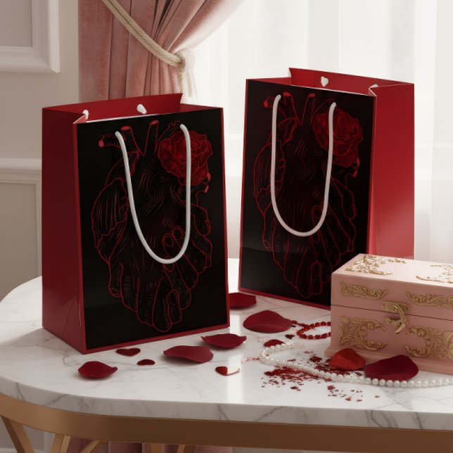 Moyen Sac à Cadeau de Cœur Anatomique Amour (Créateur téléchargé)
