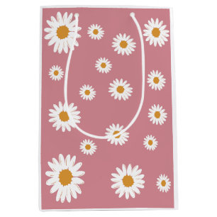 Moyen Sac cadeau à la farine rose Dusty