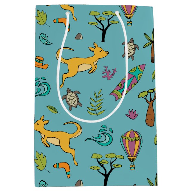 Moyen Sac cadeau Australia Love (Devant)