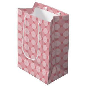 Moyen Sac cadeau - Cercles surlignés en rose