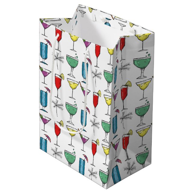 Moyen Sac cadeau de cocktail à boisson mixte (Devant Angle)