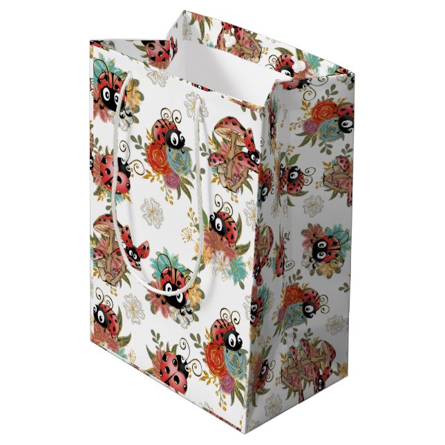 Moyen sac cadeau de la fête de Ladybug (Dos Angle)