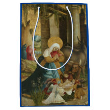 SAC CADEAU DE NOËL RENAISSANCE NATIVITÉ PEINTURE