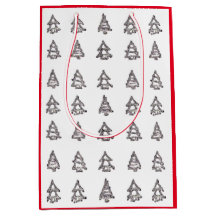 Sac cadeau de sapin de Noël moderne